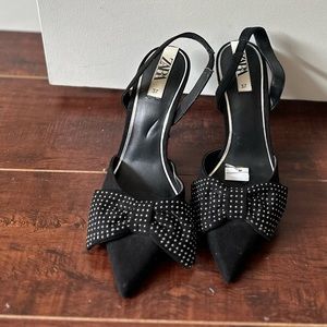 Zara evening shoes with bow